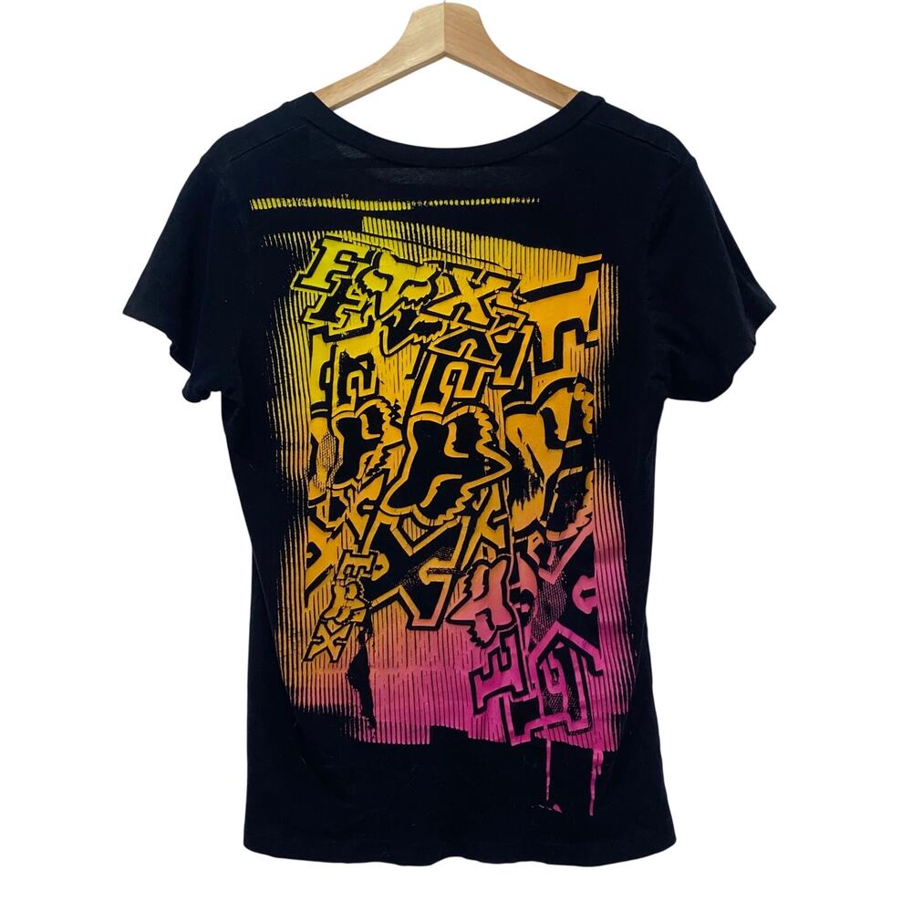 Fox Grunge V-Neck Tee, Women’s Large - Picture 4 of 9